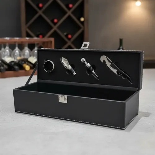 Cajon Set de Vino para Botella 4 Piezas