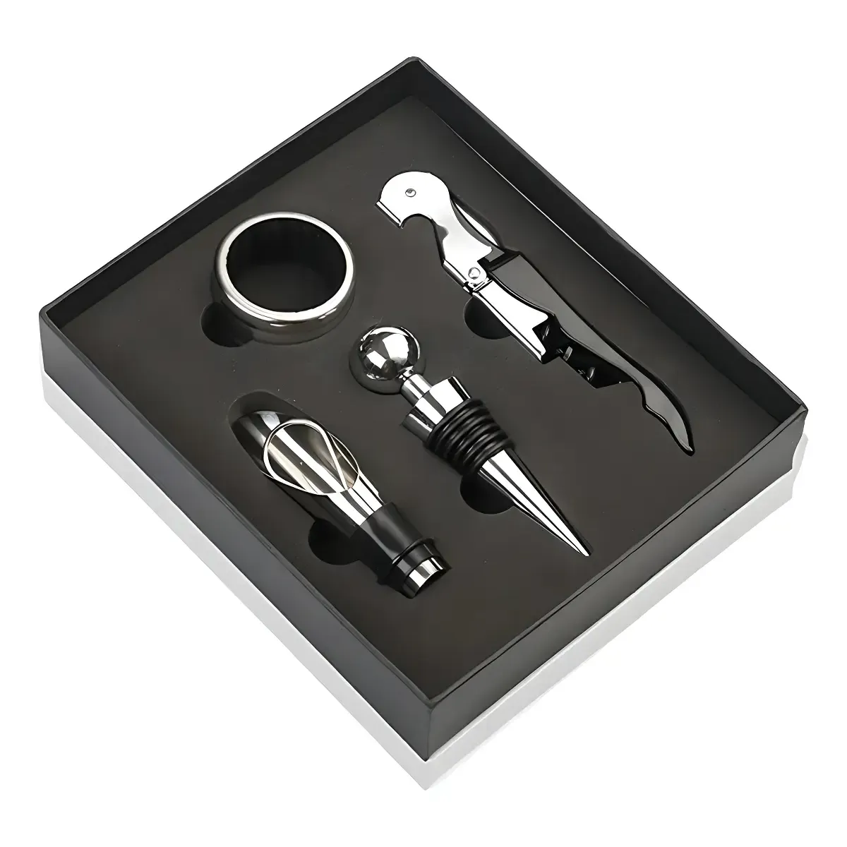 Set De Vino 4 Piezas Sacacorcho Y Accesorios Para Vino